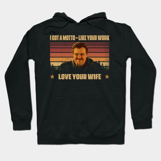 Retro Love Your Wife Hoodie by WholesomeFood